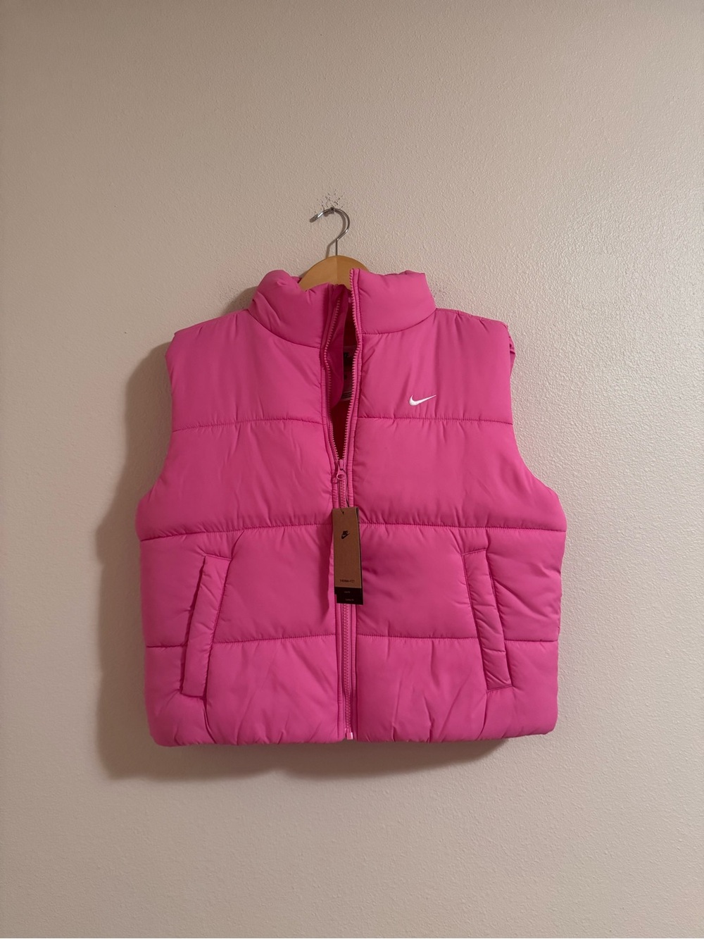 NWT Nike Women's Hot Pink Quilted Puffer Vest